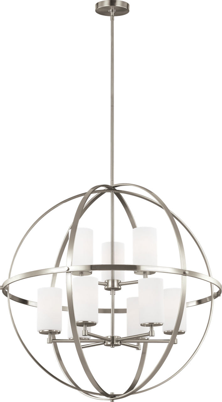 Generation Lighting Alturas 9 light brushed nickel chandelier ceiling light