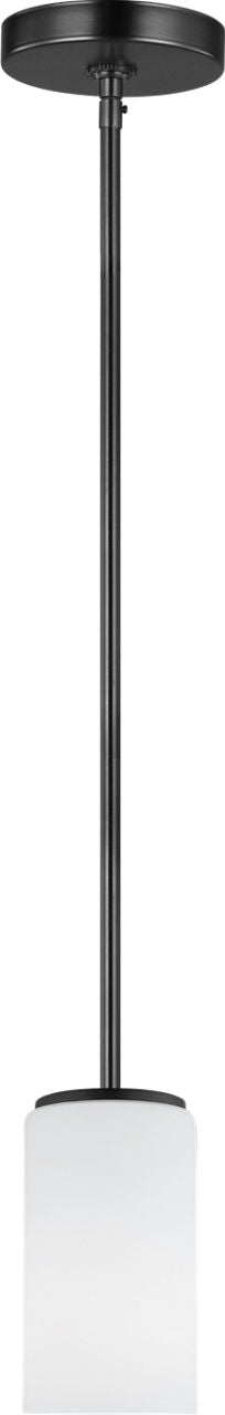 Generation Lighting Alturas 1 Light Midnight Black Pendant Ceiling Light