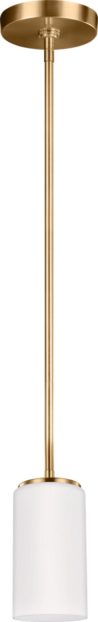 Generation Lighting Alturas 1 light satin brass pendant ceiling light