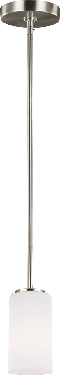 Generation Lighting Alturas 1 light brushed nickel pendant ceiling light