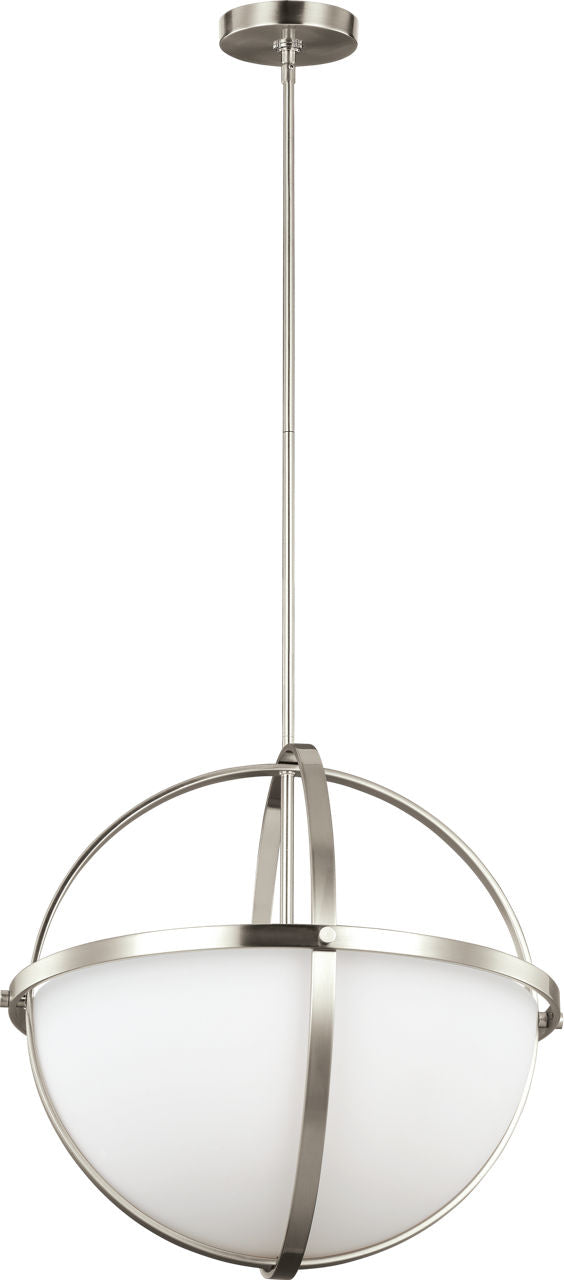 Generation Lighting Alturas 3 light brushed nickel pendant ceiling light