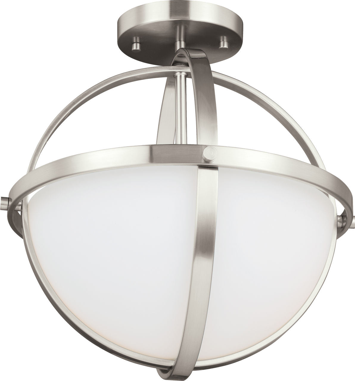Generation Lighting Alturas 2 light brushed nickel flush mount ceiling light