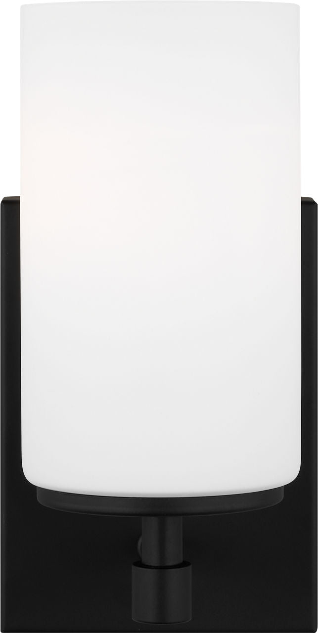 Generation Lighting Alturas 1 light midnight black bath vanity wall light