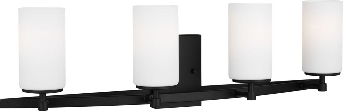 Generation Lighting Alturas 4 light midnight black bath vanity wall light