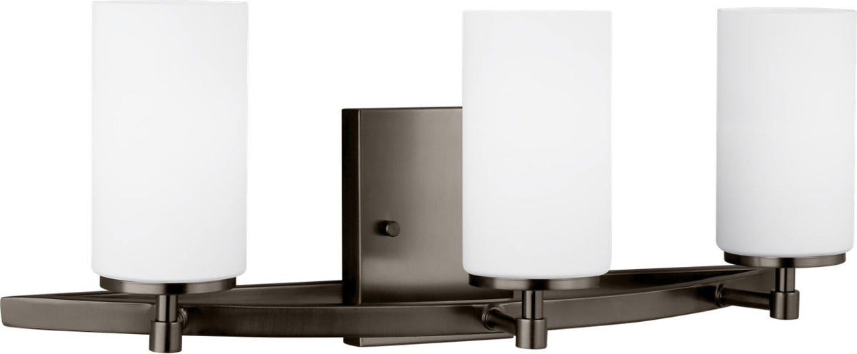Generation Lighting Alturas 3 light brushed oil rubbed bronze bath vanity wall light