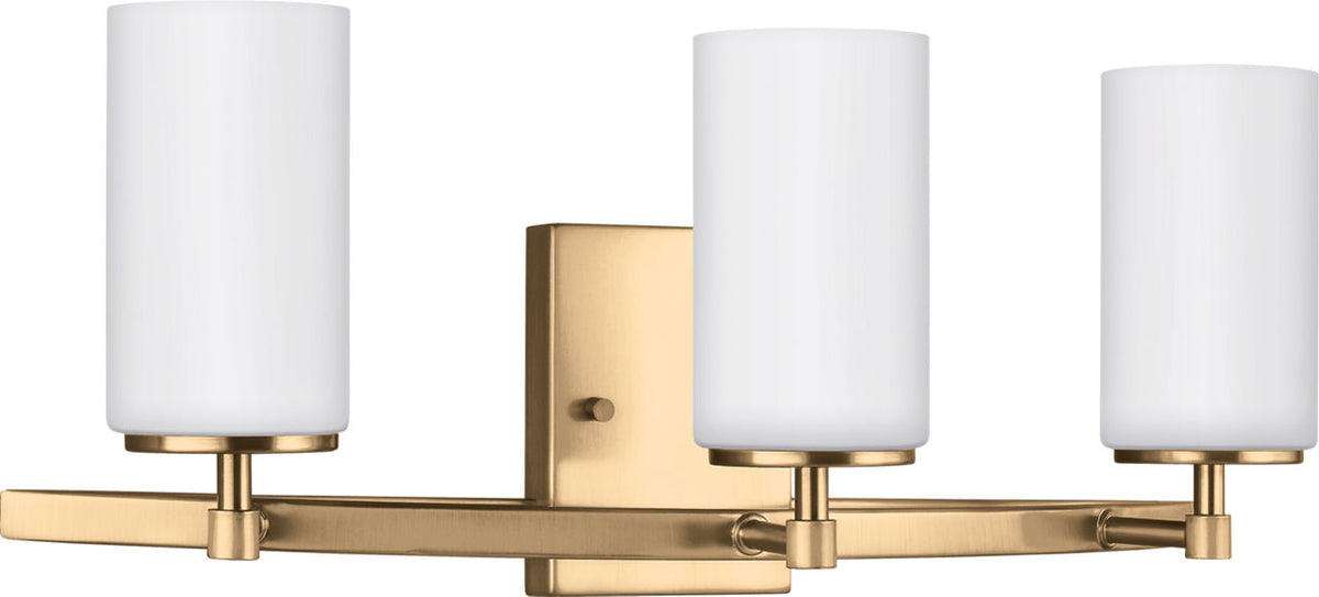 Generation Lighting 4424603EN3-848 Alturas 3 Light 22 inch Satin Brass Bath Vanity Wall Light