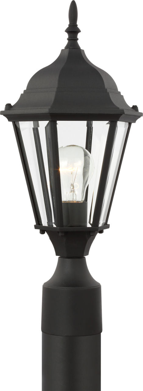 Generation Lighting Bakersville 1 light textured black post lantern