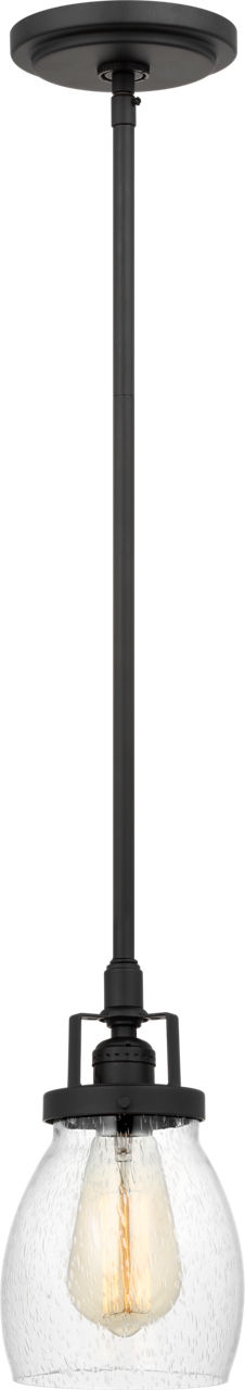 Generation Lighting Belton 1 Light 5.375 inch Midnight Black Mini Pendant with Clear Seeded Glass