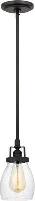 Generation Lighting Belton 1 Light 5.375 inch Midnight Black Mini Pendant with Clear Seeded Glass