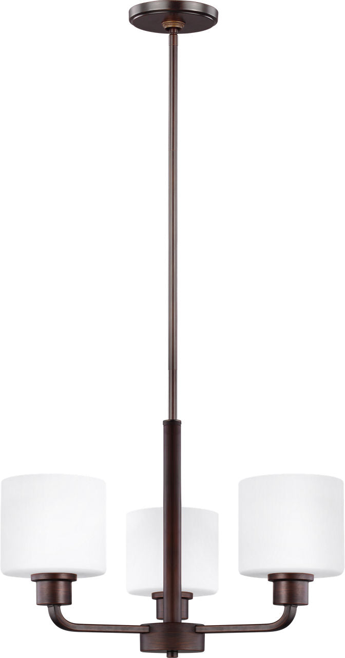 Generation Lighting Canfield 3 light bronze chandelier ceiling light