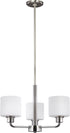 Generation Lighting Canfield 3 light chandelier ceiling light in brushed nickel