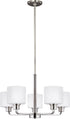 Generation Lighting Canfield 5 Light Chandelier in Midnight Black