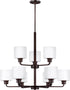 Generation Lighting Canfield 9 light bronze chandelier ceiling light