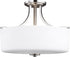 Generation Lighting Canfield 3 light brushed nickel semi-flush mount ceiling light