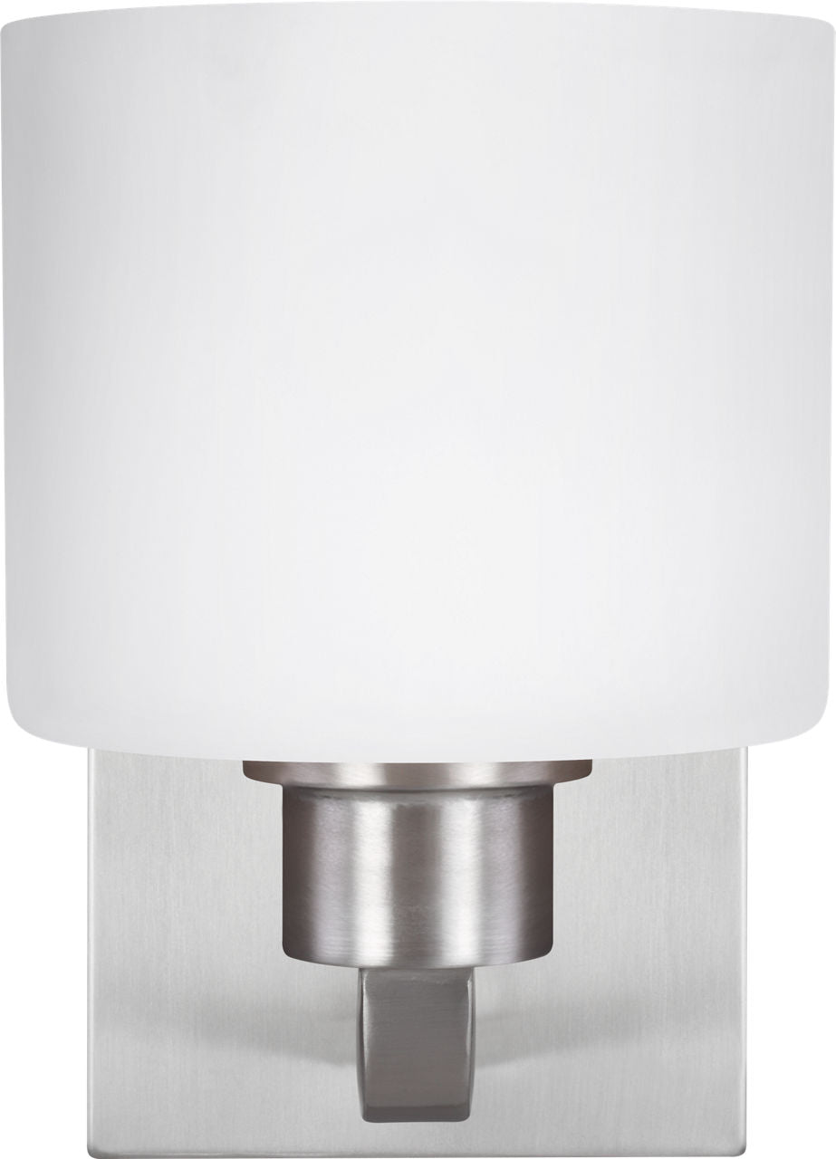 Generation Lighting Canfield 1 light brushed nickel bath vanity wall light