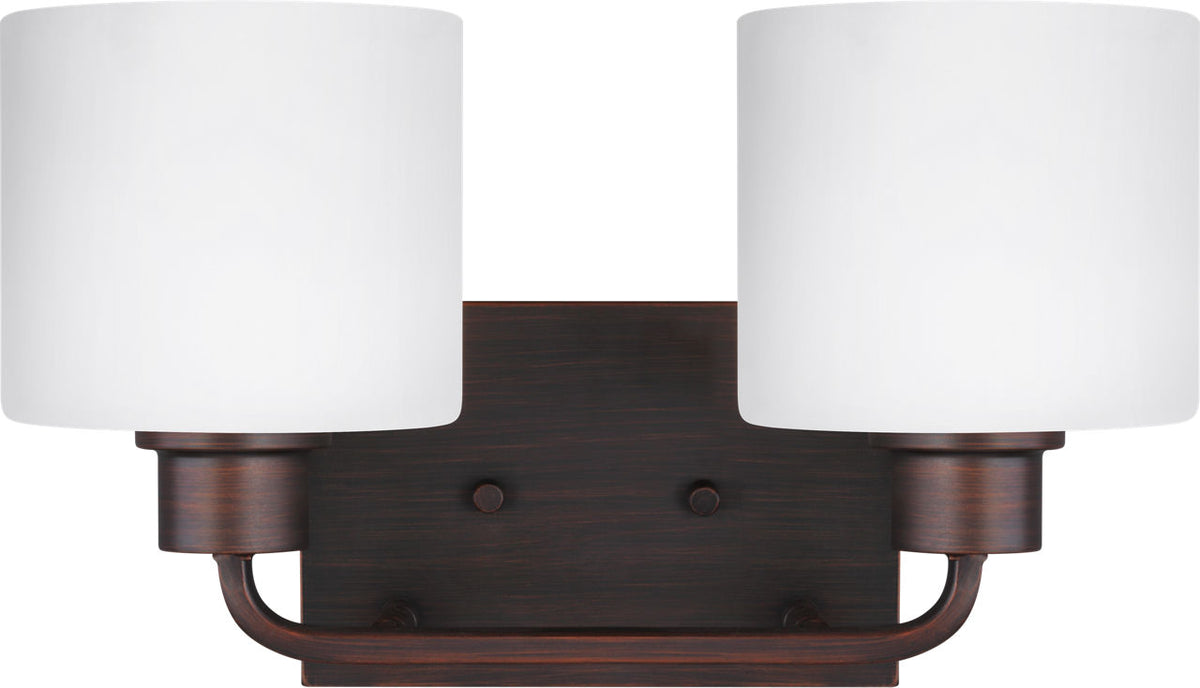 Generation Lighting Canfield 2 light bronze bath vanity wall light