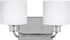 Generation Lighting Canfield 2 Light Chrome Bath Vanity Wall Light