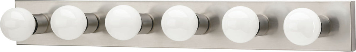 Generation Lighting 4739-98 Center Stage 6 light brushed stainless bath vanity wall light