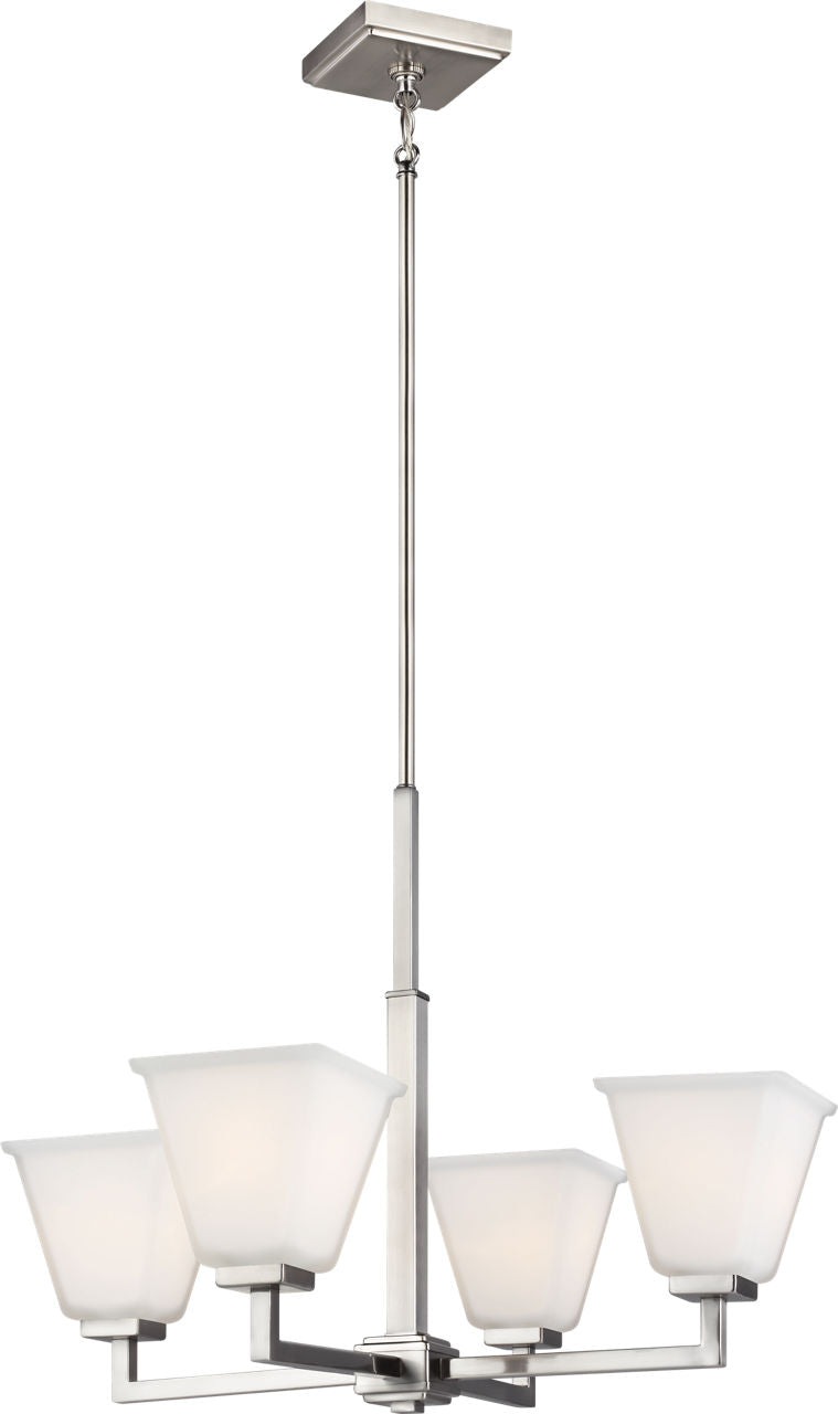 Generation Lighting Ellis Harper 4 light brushed nickel chandelier ceiling light