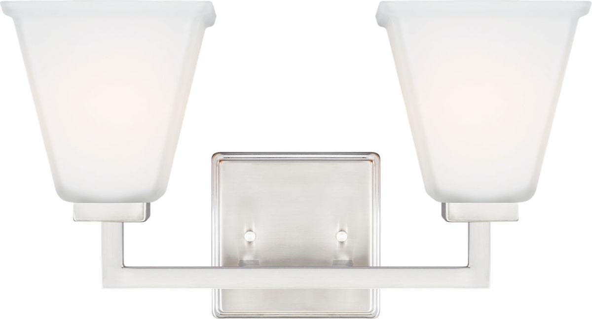 Generation Lighting Ellis Harper 2 light brushed nickel bath vanity wall light