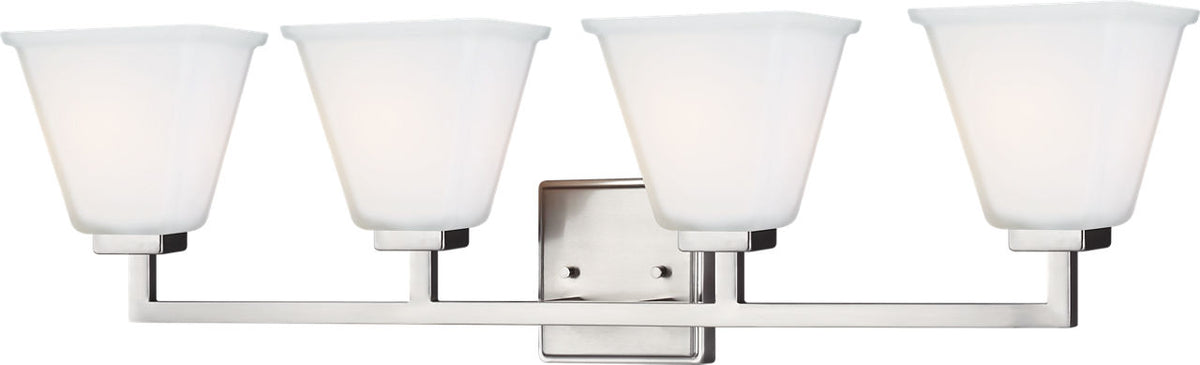 Generation Lighting Ellis Harper 4 light brushed nickel bath vanity wall light