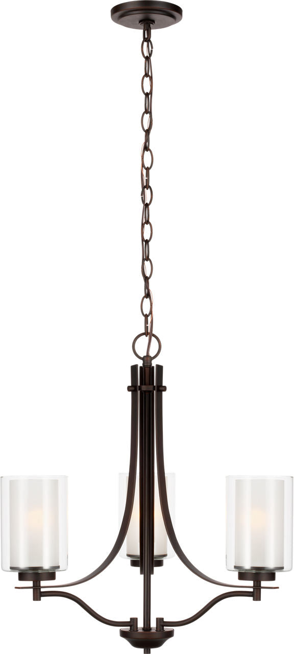 Generation Lighting Elmwood Park 3 light chandelier in bronze