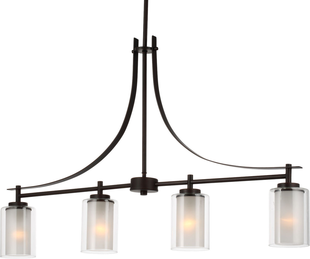 Generation Lighting Elmwood Park 4 light bronze island pendant ceiling light