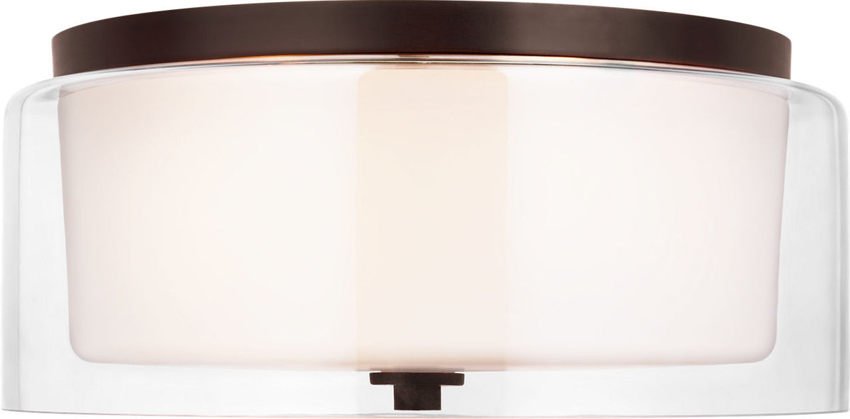 Generation Lighting Elmwood Park 2 light bronze flush mount ceiling light