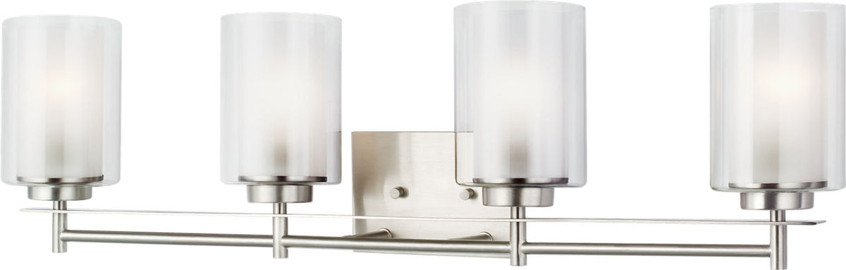 Generation Lighting Elmwood Park 4 light brushed nickel bath vanity wall light