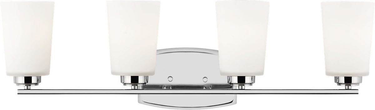 Generation Lighting Franport 4 light chrome bath vanity wall light