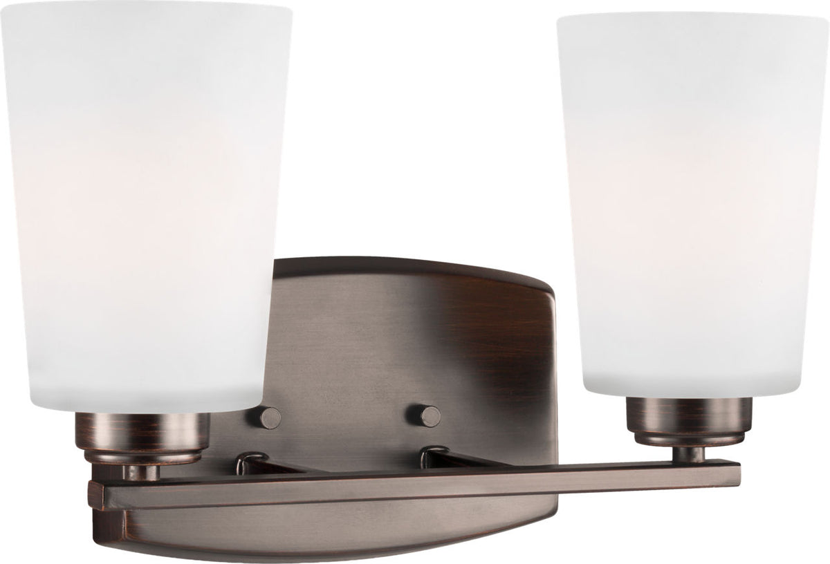 Generation Lighting Franport 2 light bronze bath vanity wall light
