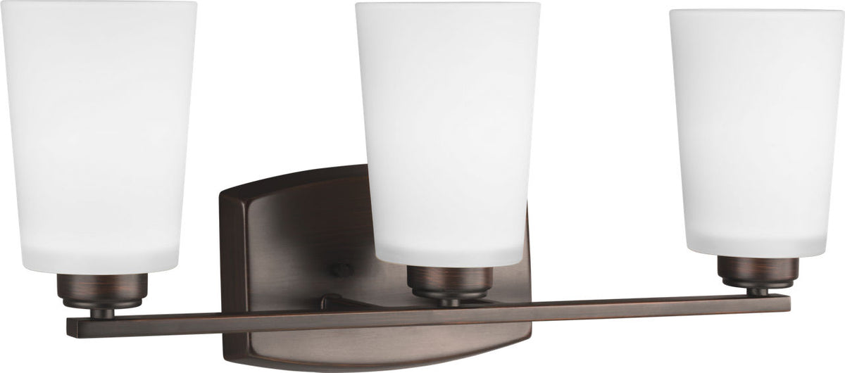 Generation Lighting Franport 3 light bronze bath vanity wall light