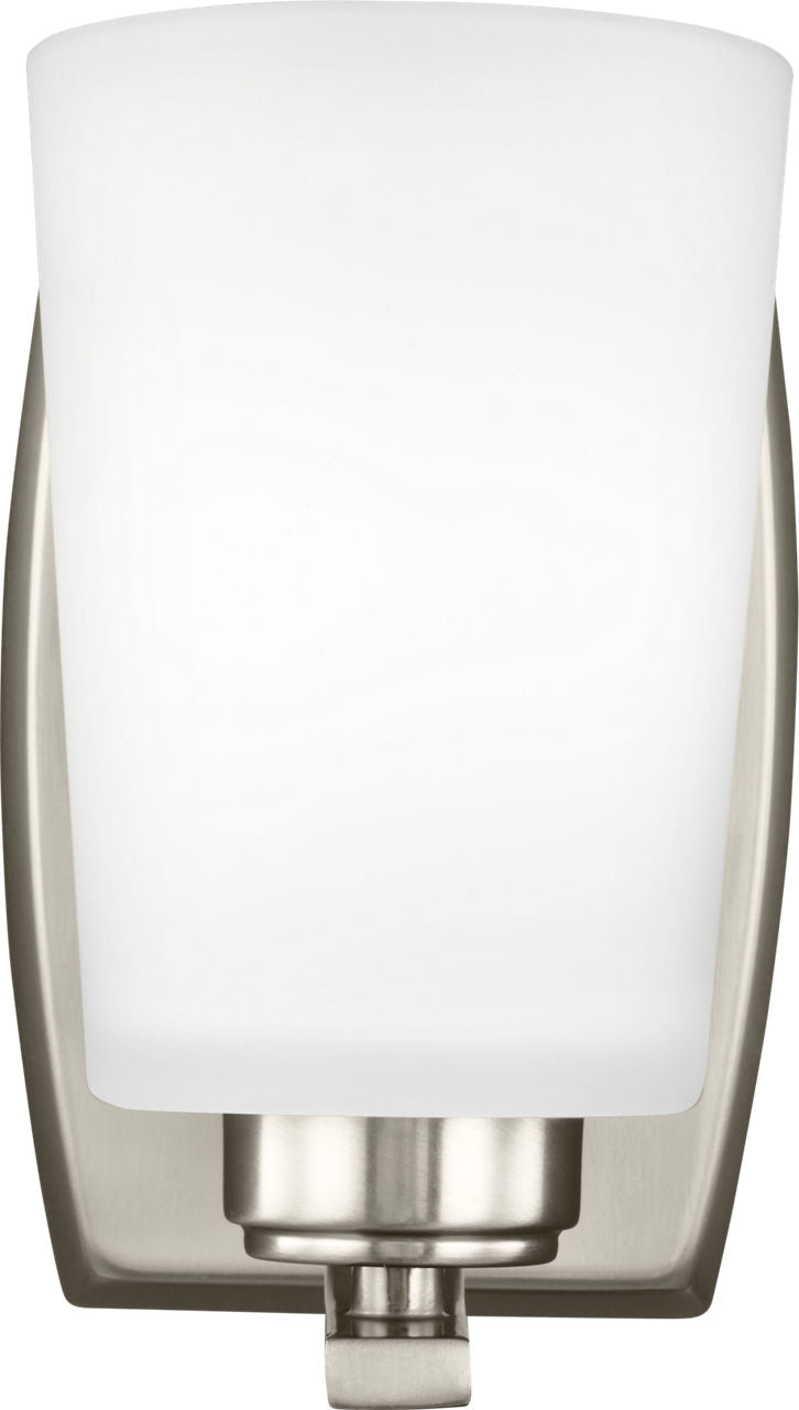 Generation Lighting Franport 1 Light Brushed Nickel Bath Vanity Wall Light
