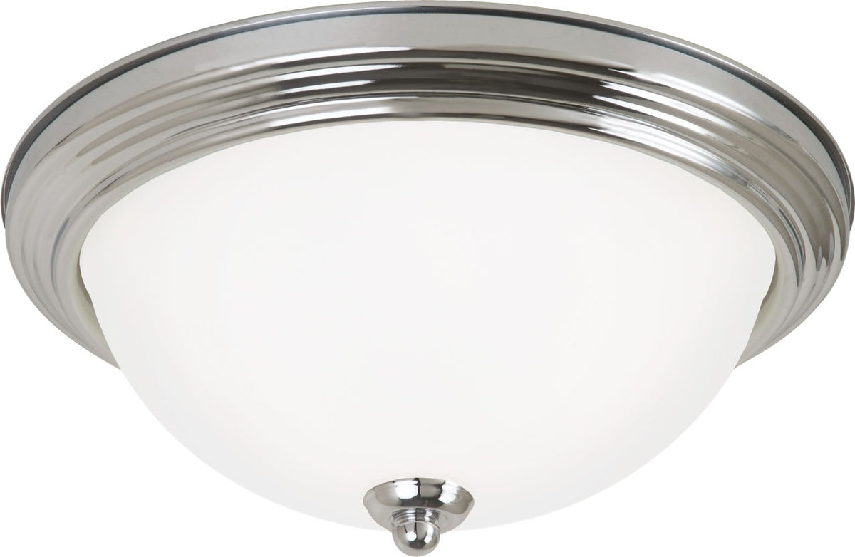 Generation Lighting Geary 3 light chrome flush mount ceiling light