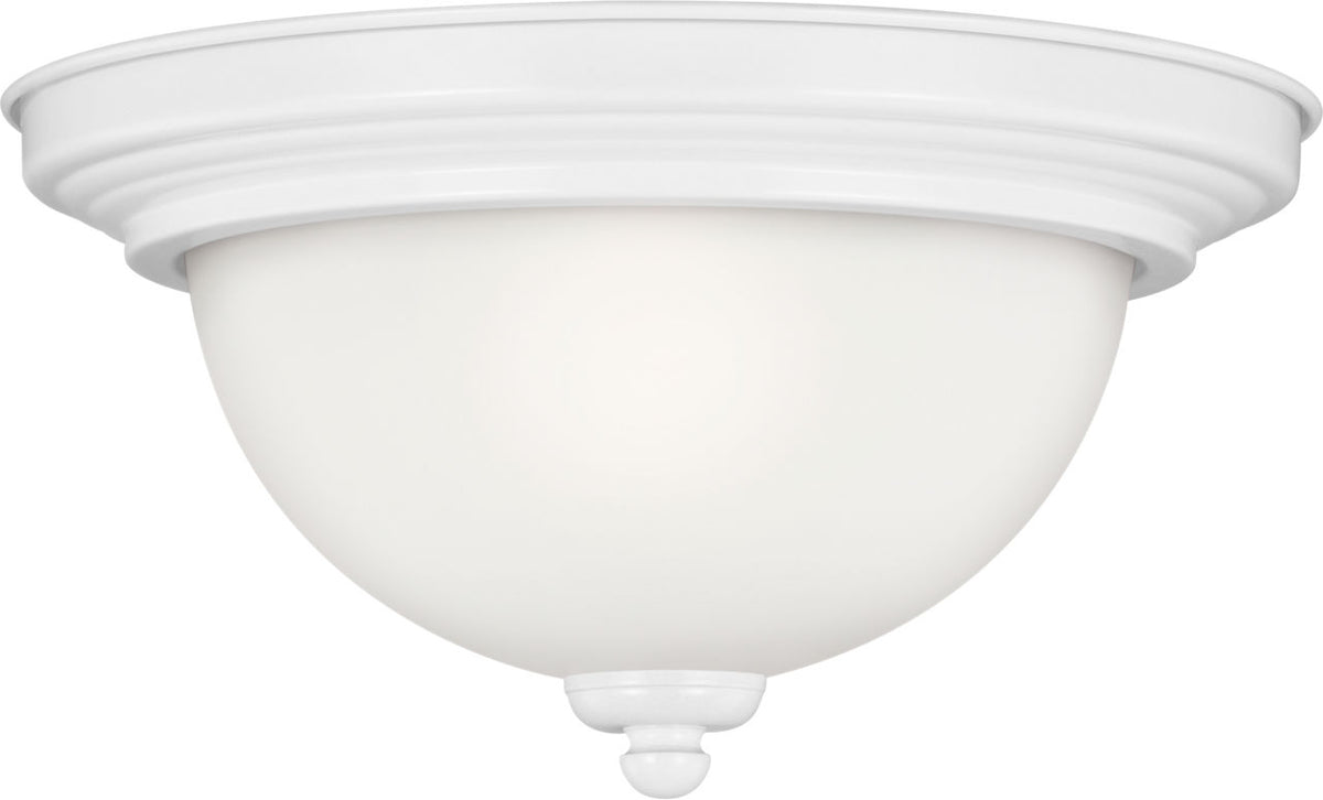 Generation Lighting Geary 1 Light 10.5 inch White Flush Mount Ceiling Light