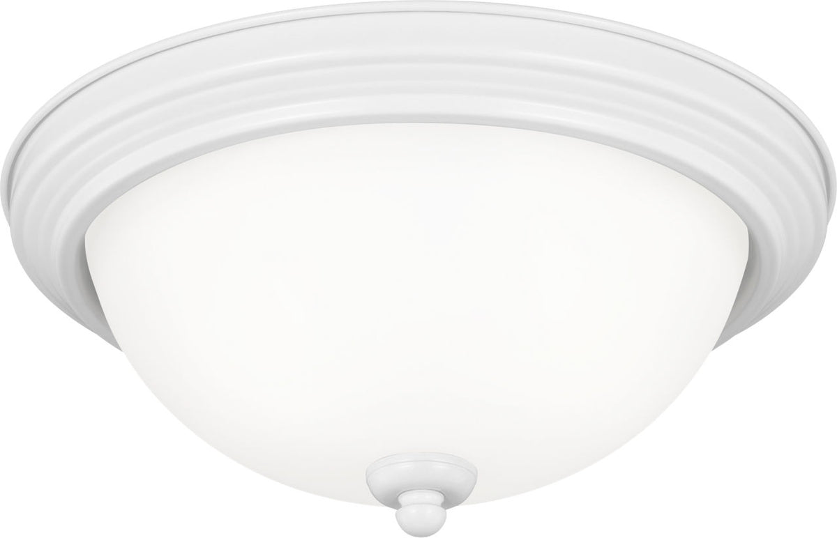 Generation Lighting Geary 2 light white flush mount ceiling light