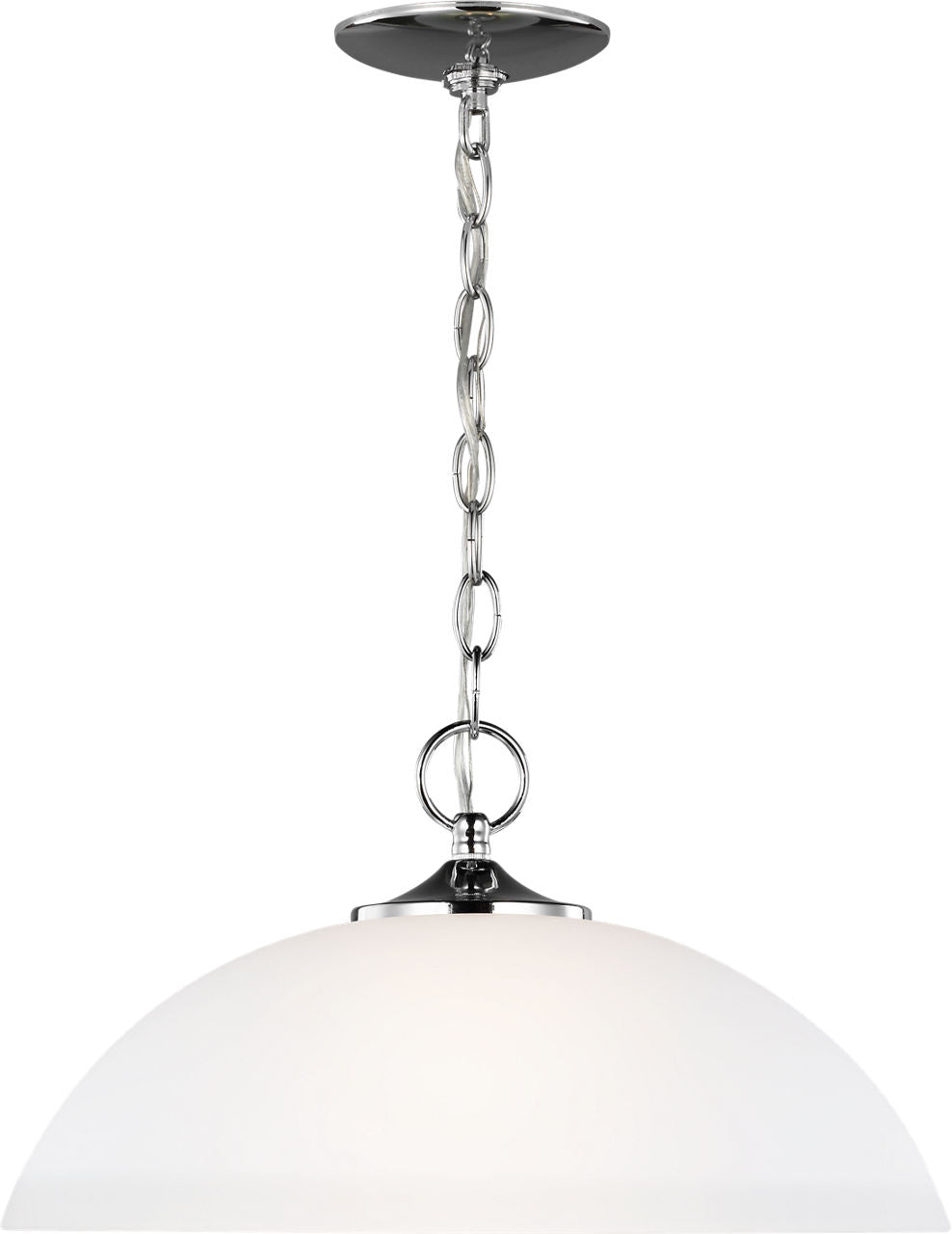 Generation Lighting Geary 1 light chrome pendant ceiling light