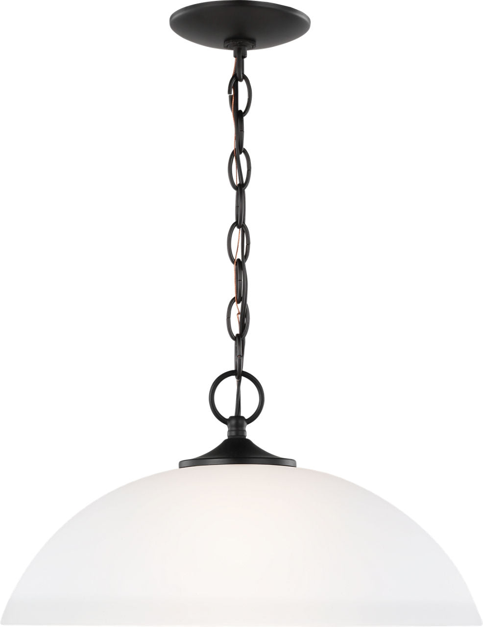 Generation Lighting Geary 1 Light 15.75 inch Midnight Black Pendant Ceiling Light