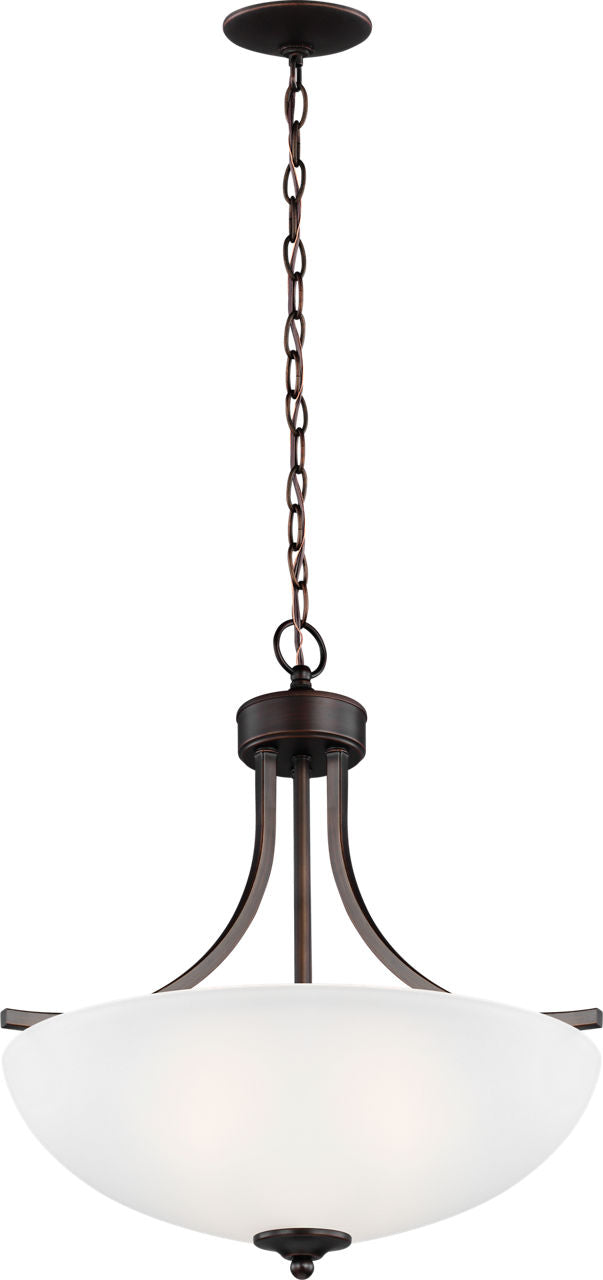 Generation Lighting 6616503-710 Geary 3 Light 18.625 inch Bronze Pendant Ceiling Light