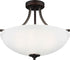 Generation Lighting Geary 3 light bronze semi-flush convertible pendant ceiling light