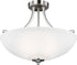 Generation Lighting Geary 3 light brushed nickel semi-flush mount ceiling light
