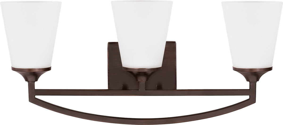 Generation Lighting Hanford 3 light bronze bath vanity wall light