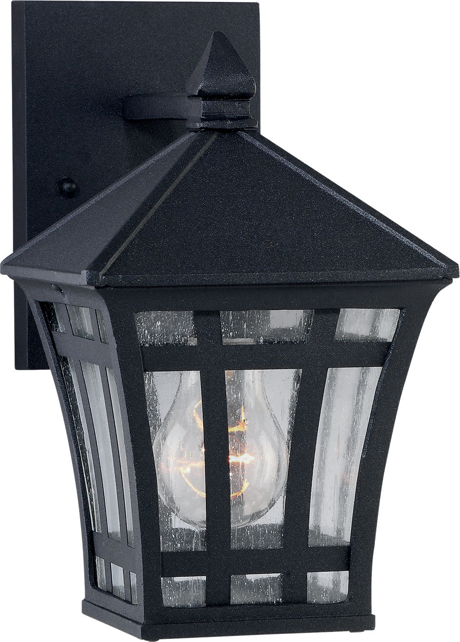 Generation Lighting Herrington 1 light black lantern wall light
