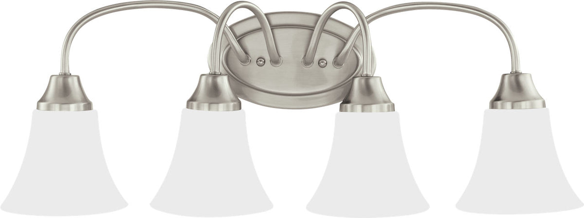 Generation Lighting Holman 4 light brushed nickel bath vanity wall light