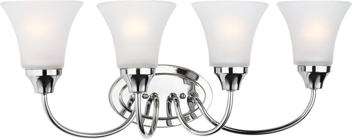 Generation Lighting Holman 4 light chrome bath vanity wall light