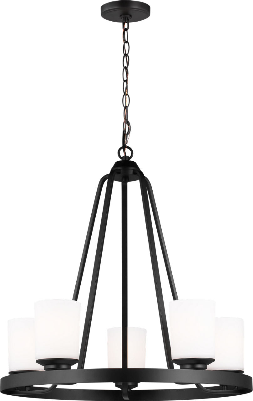 Generation Lighting Kemal 5 light chandelier in brushed nickel