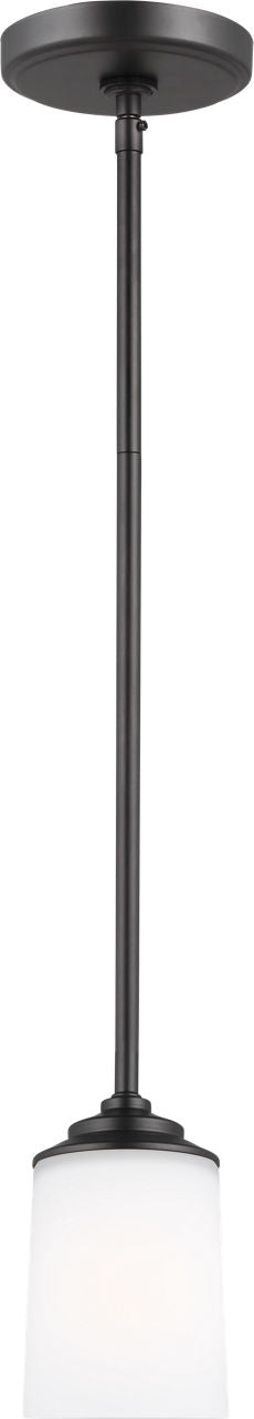Generation Lighting Kemal 1 light midnight black pendant ceiling light