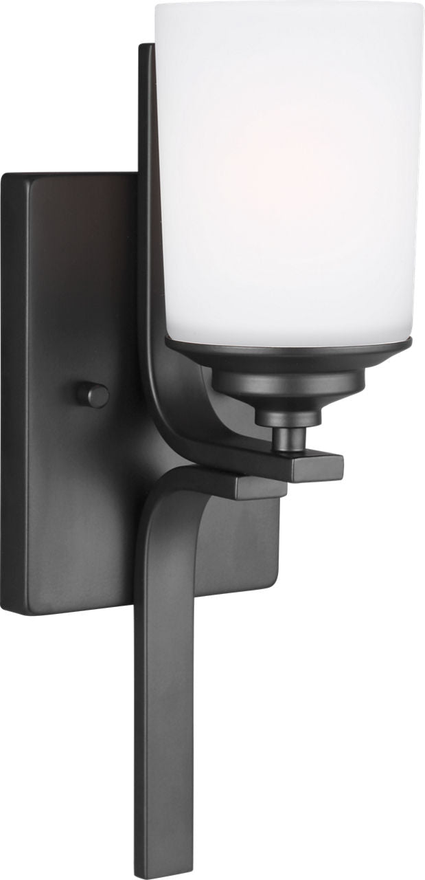 Generation Lighting Kemal 1 light midnight black bath vanity wall light