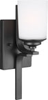 Generation Lighting Kemal 1 light midnight black bath vanity wall light