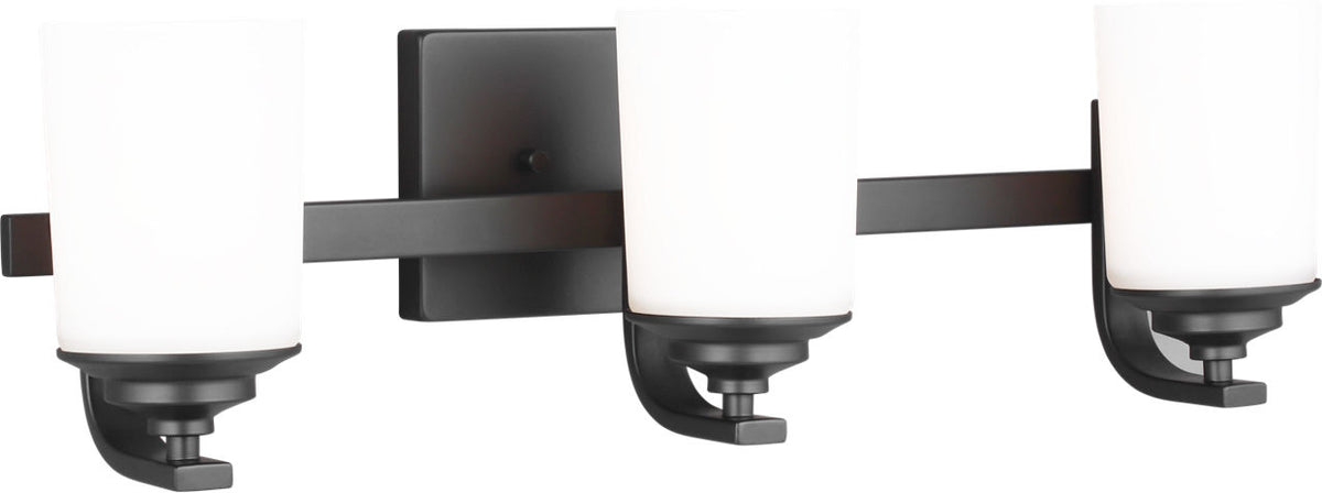 Generation Lighting Kemal 3 light midnight black bath vanity wall light